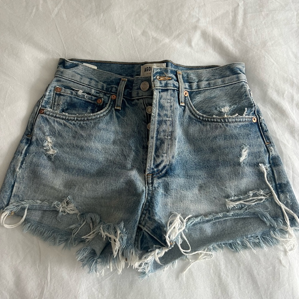 AGOLDE denim shorts worn once! Size 25
